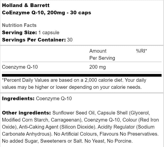 Coenzym Q -10 30 mg - 200 Tabletten