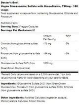 Veganer Glucosaminsulfat 750 mg | Mit grün gewachsen - 180 Kapseln