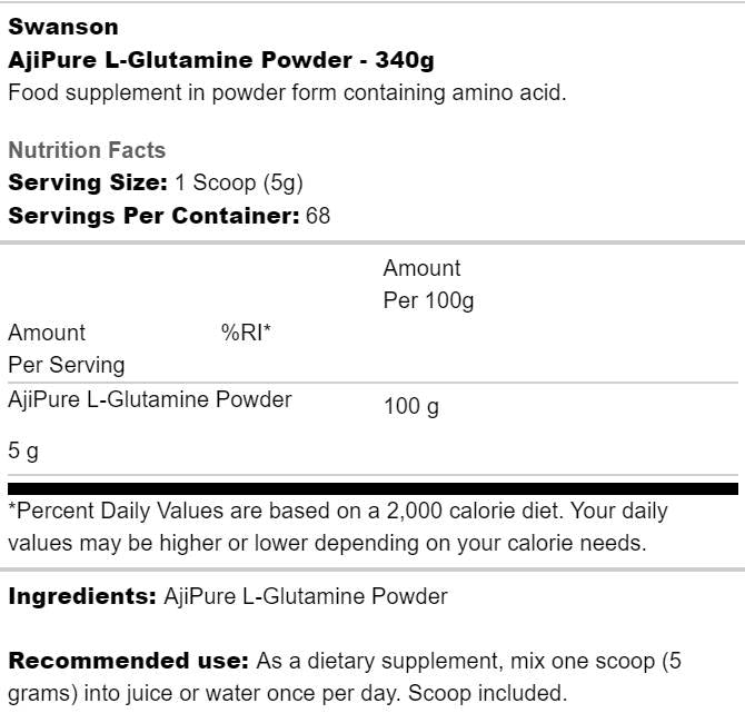 Ajipure L-Glutaminpulver 340 Gramm