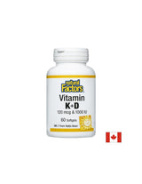 Vitamin K2 120 µg und Vitamin D3 1000 IE, 60 Weichkapseln <tc>Natural Factors</tc>