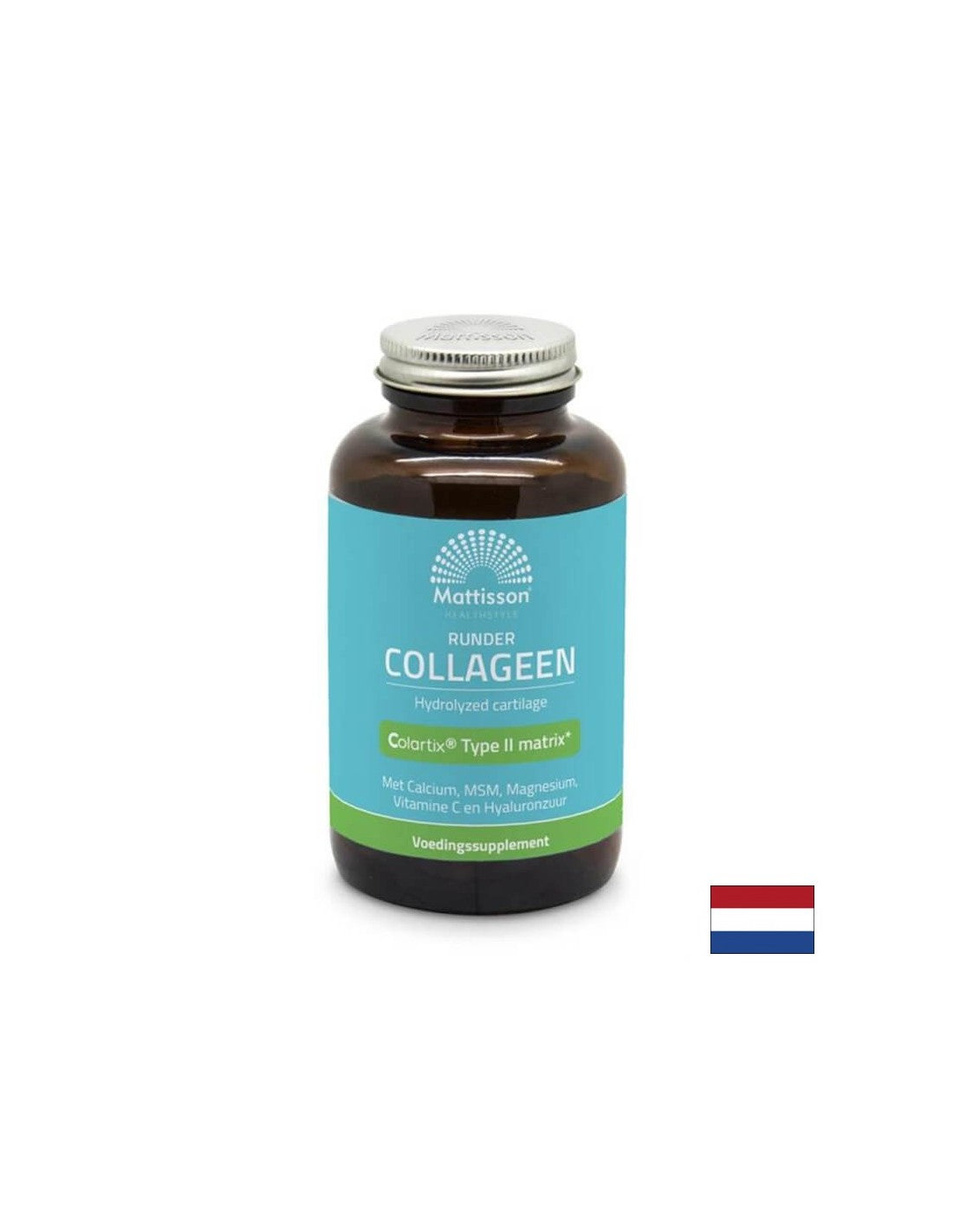 Gesunde Gelenke und schönes Haar und schöne Haut – Kollagen vom Rind (Typ 2) mit Kalzium, Magnesium, Vitamin C und Hyaluronsäure, 180 Kapseln <tc>Mattisson Healthstyle</tc>