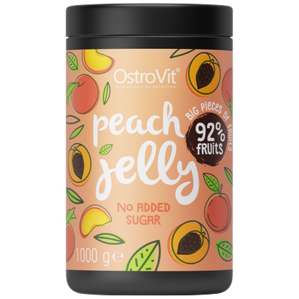 Pfirsichgelee | 92% echte Früchte ~ kein Zucker zu Zucker 1000 Gramm