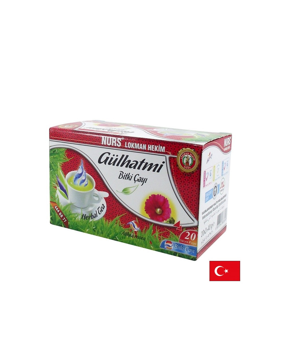 Kräutertee „Rosenmalve“ – gegen Husten und Halsschmerzen, 20 Filterbeutel