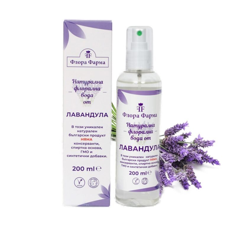 Natürliches Lavendelblütenwasser - 200 ml - 100 % NATÜRLICHE ZUSAMMENSETZUNG FLORA PHARMA