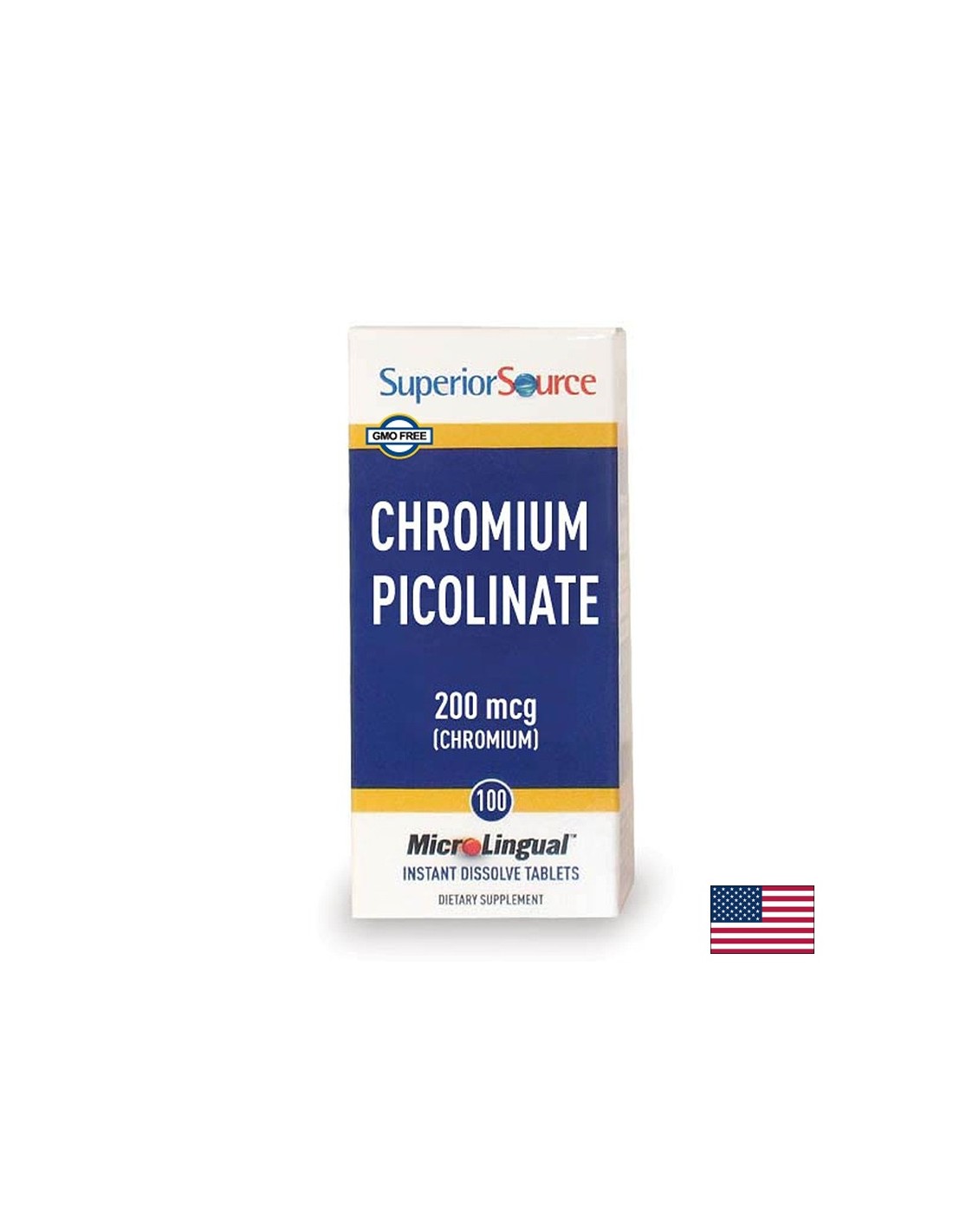 Chrom (Picolinat) – Blutzuckerregulierung, 200 mg x 100 Sublingualtabletten <tc>Superior Source</tc>