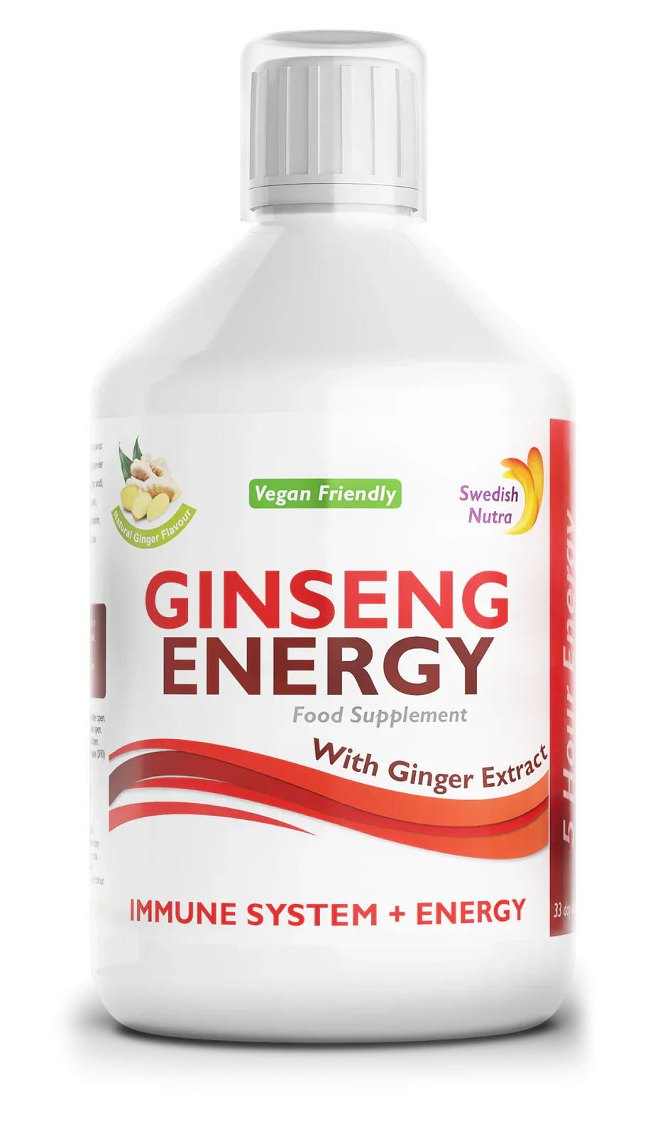Ginseng 2000 mg – mit Ingwerextrakt – 500 ml