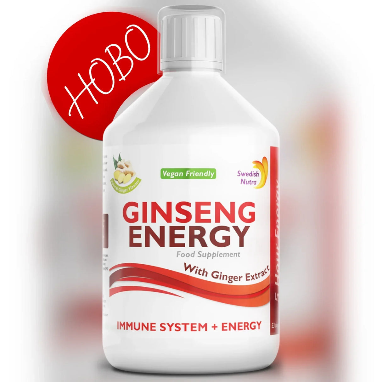 Ginseng 2000 mg – mit Ingwerextrakt – 500 ml