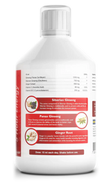 Ginseng 2000 mg – mit Ingwerextrakt – 500 ml