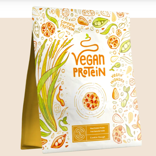 Veganer Protein - Keksteiggeschmack (600 g) von Alpha Foods