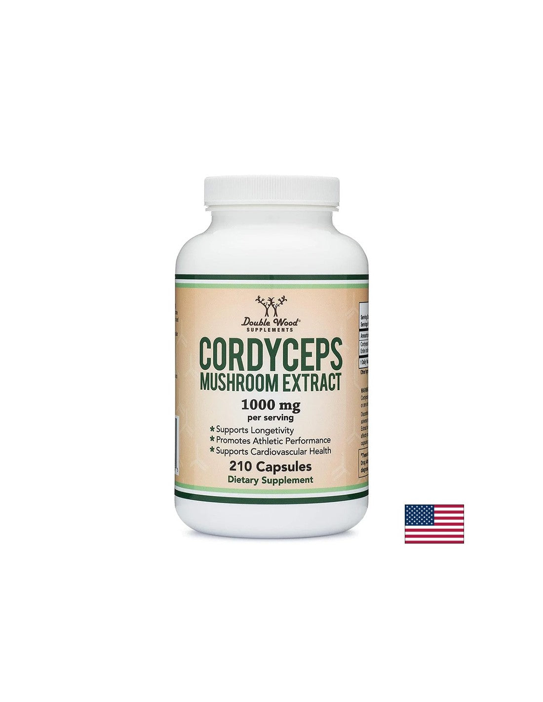 Energie und Immunität – Cordyceps, 210 Kapseln <tc>Double Wood</tc>