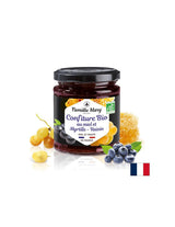Marmelade aus Bio-Honig, Blaubeeren und Weintrauben, 220 g