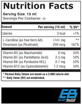 Flüssiges L-Carnitin + Chrom / 1500 mg 0,450 l