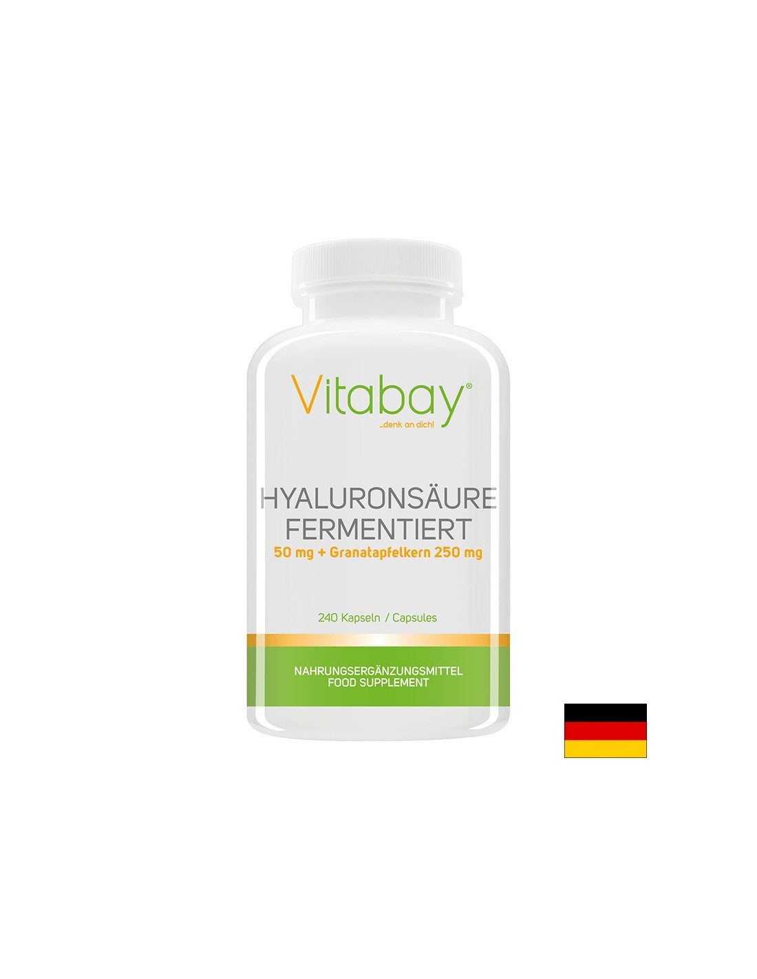Anti-Aging-Haut – Hyaluronsäure + Granatapfel, 240 Kapseln