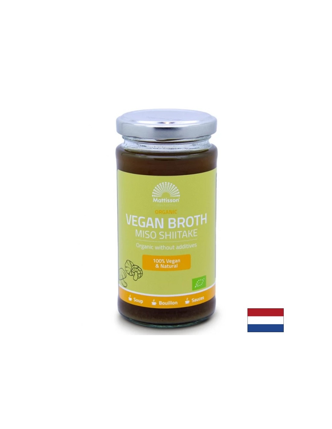 Probiotische Gemüsebrühe mit Miso- und Shiitake-Pilzen BIO – (+ Kräuter und Gewürze), 240 ml