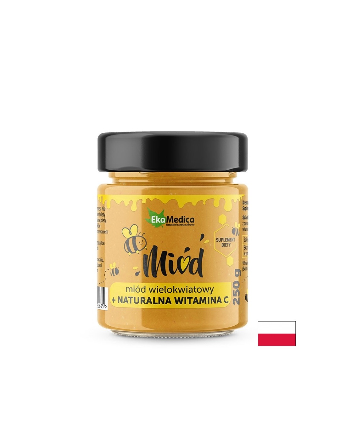 Mehrfarbiger Blütenhonig mit natürlichem Vitamin C, 250 g EkaMedica