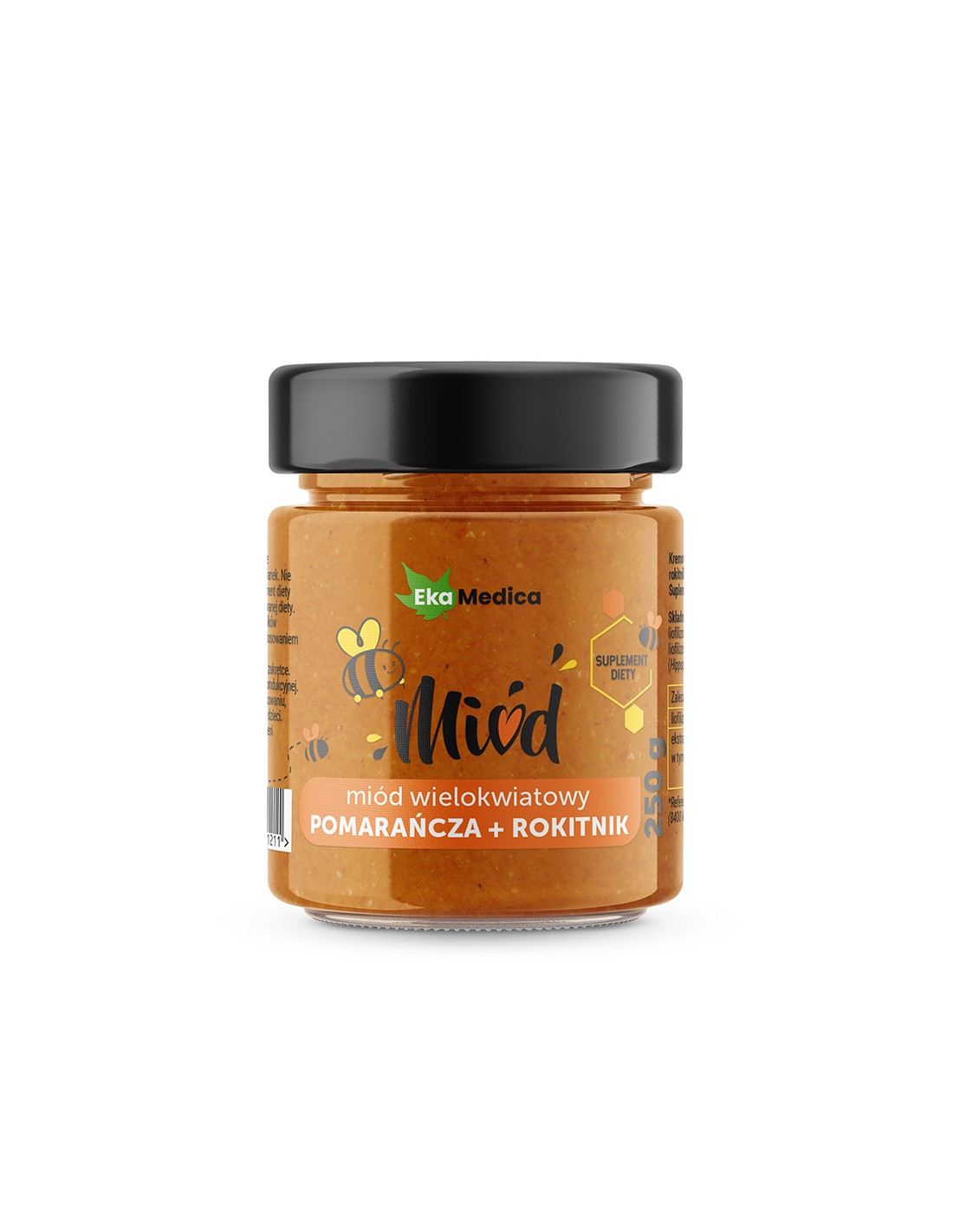 Mehrfarbiger Honig mit Orange und Sanddorn, 250 g EkaMedica