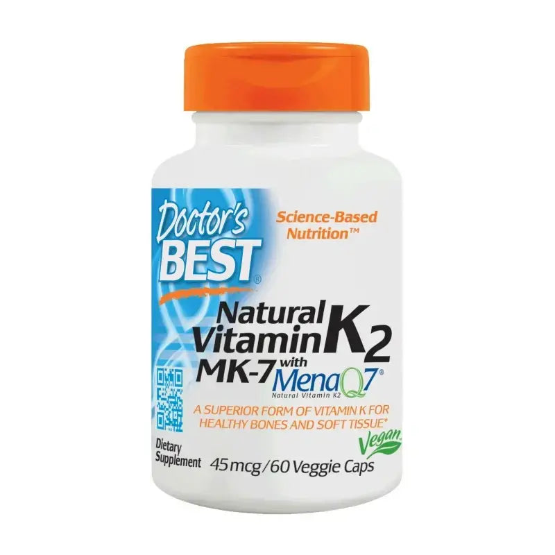 Beste natürliche Vitamin K2 MK -7 45 mcg - 60 Kapseln