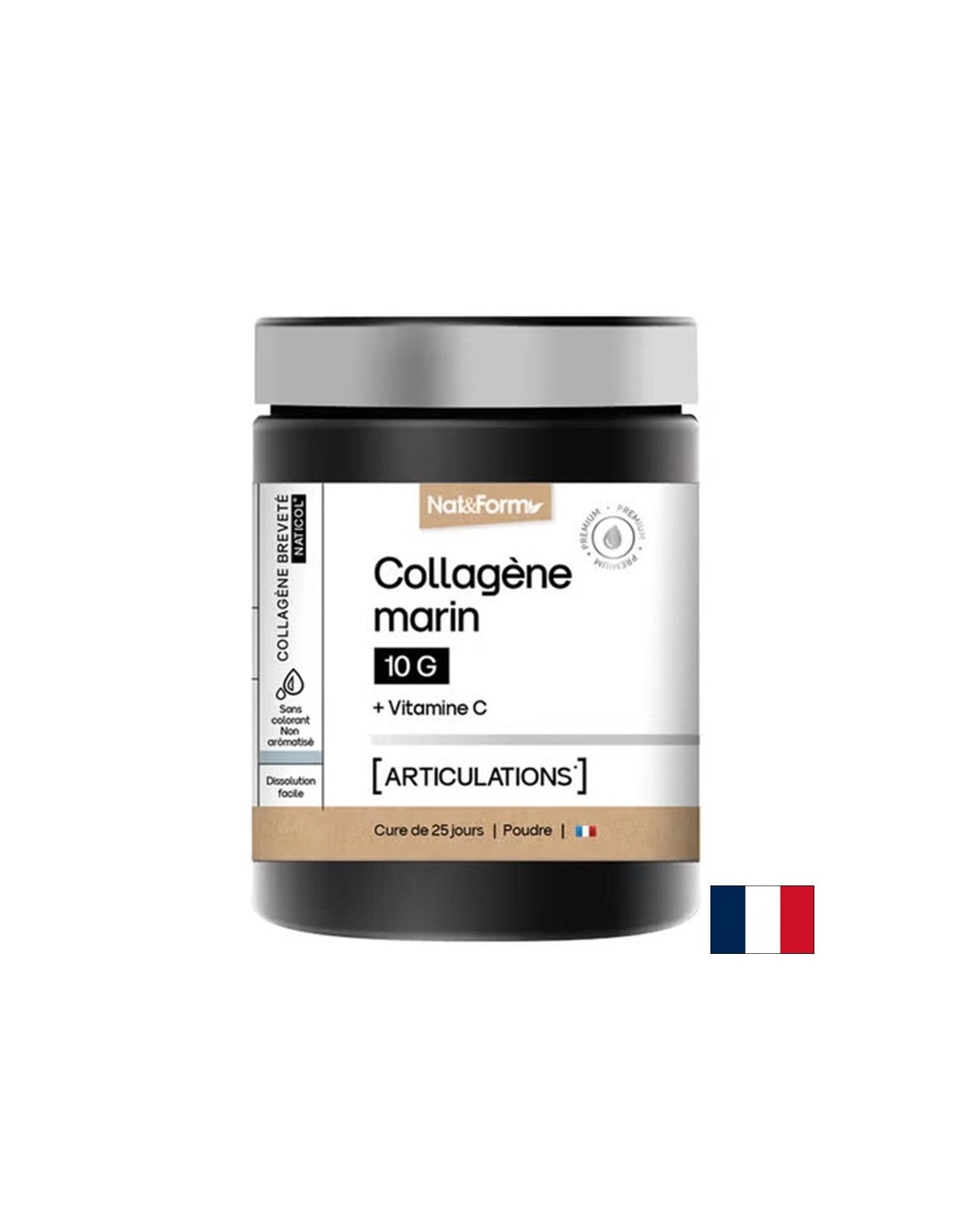 Haar und Haut – Hydrolysiertes Meereskollagen + Vitamin C, 252 g Pulver