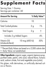 Vitamin D3 Gummies Kinder 400 IU - 60 Gummis