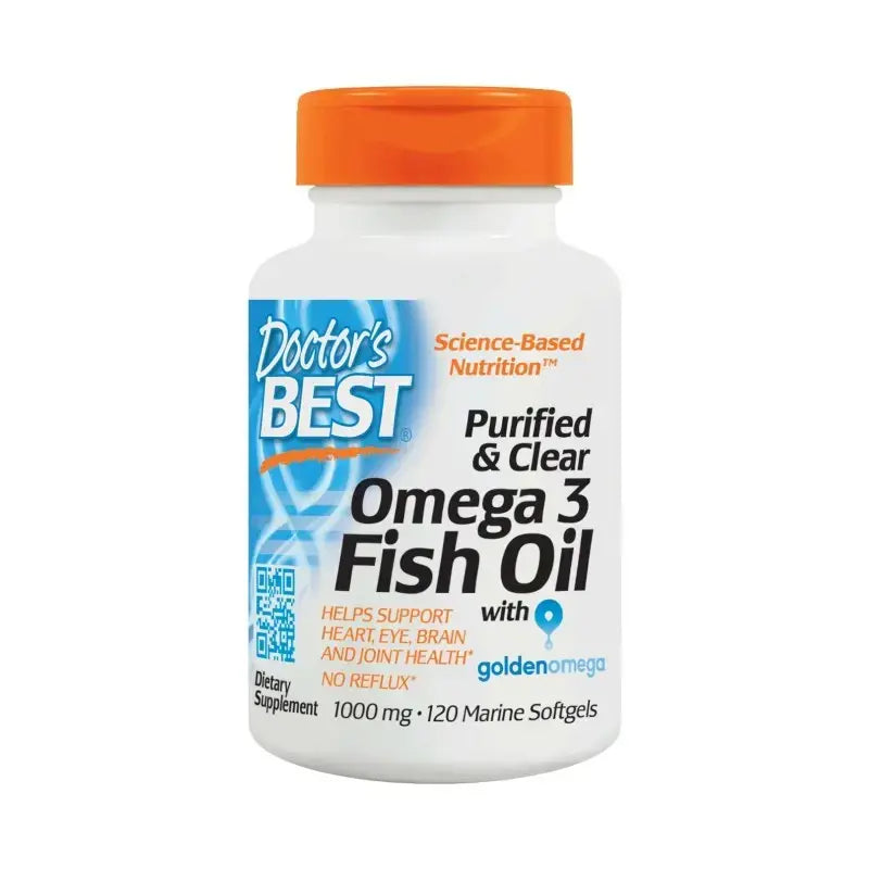 Bester Omega 3 Fischöl 1000 mg / gereinigt und klar - 120 Gelkapseln
