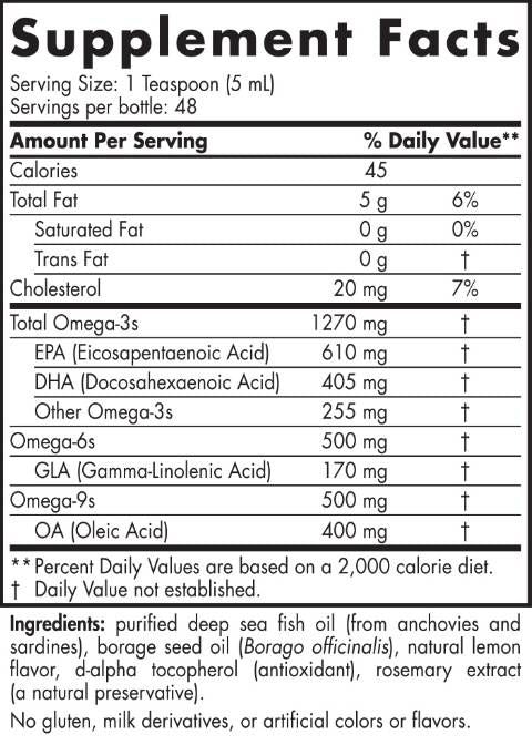 Komplette Omega -Flüssigkeit 1270 mg - 473 ml