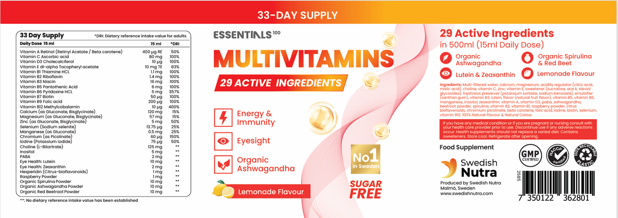 Multivitamine 29 Wirkstoffe – 33 Dosen, 500 ml