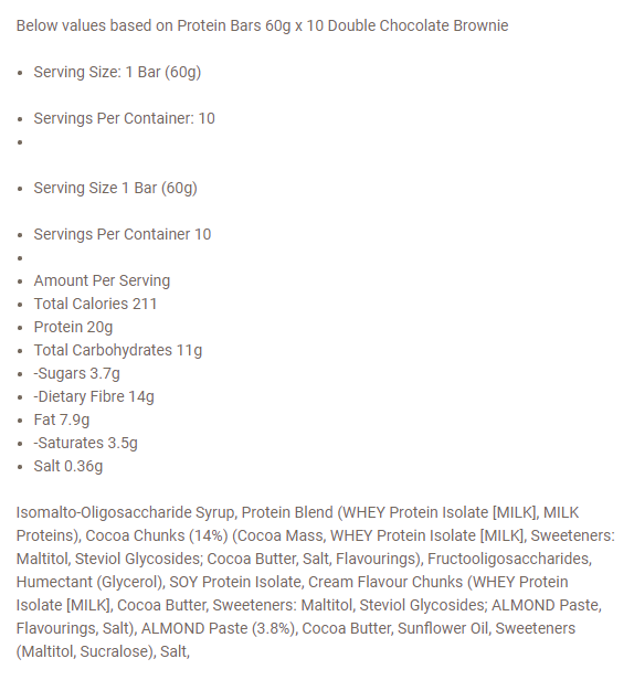 Optimale Proteinbalken Box 10x60gr. - 0,600 kg