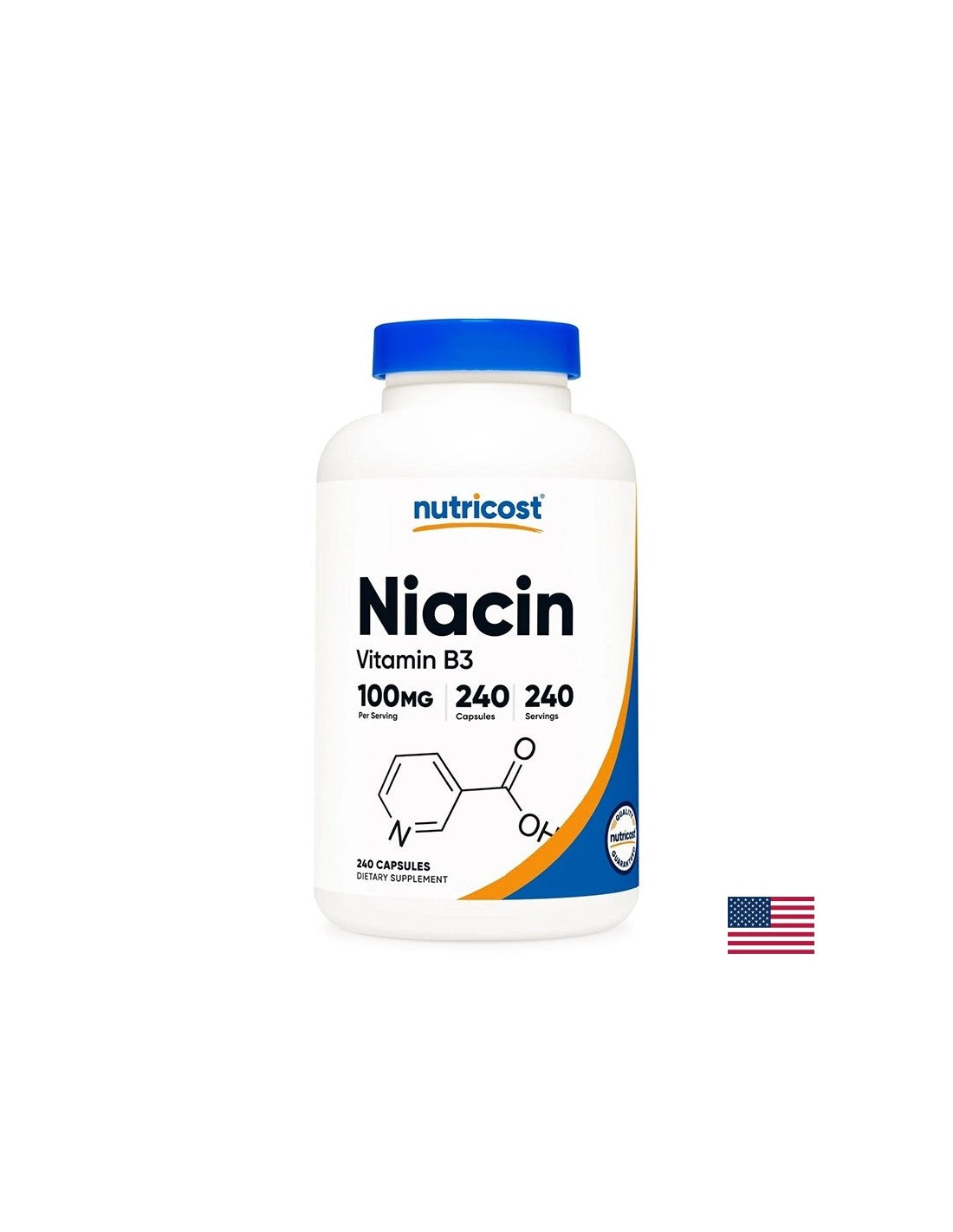 Nervensystem – Vitamin B3 (Niacin), 100 mg x 240 Kapseln