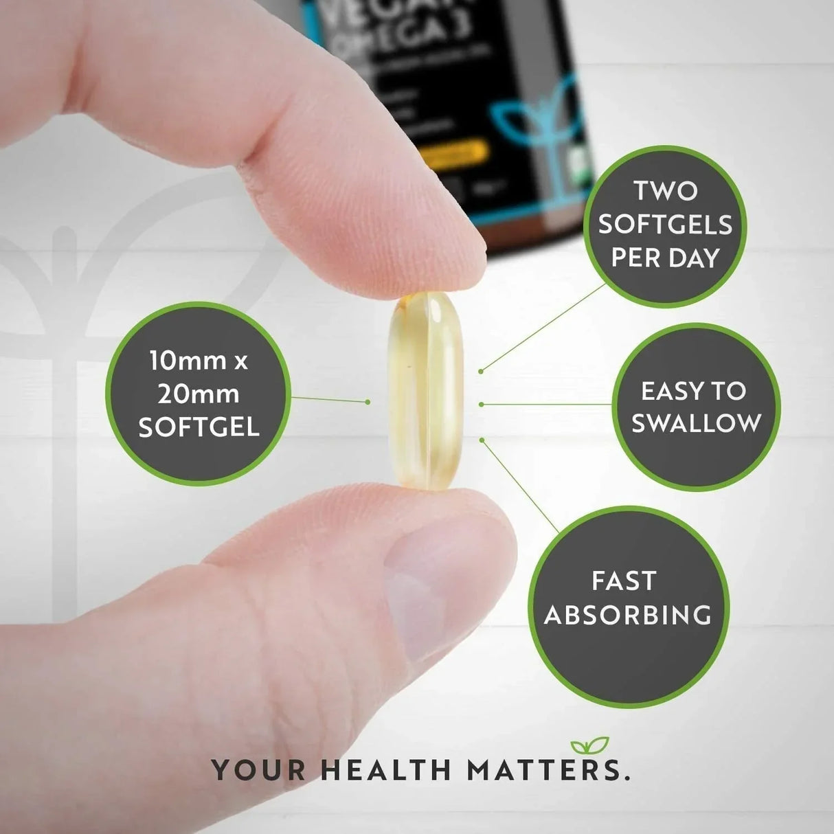 Veganes Omega 3 - 2000 mg /60 vegane Gelkapseln/