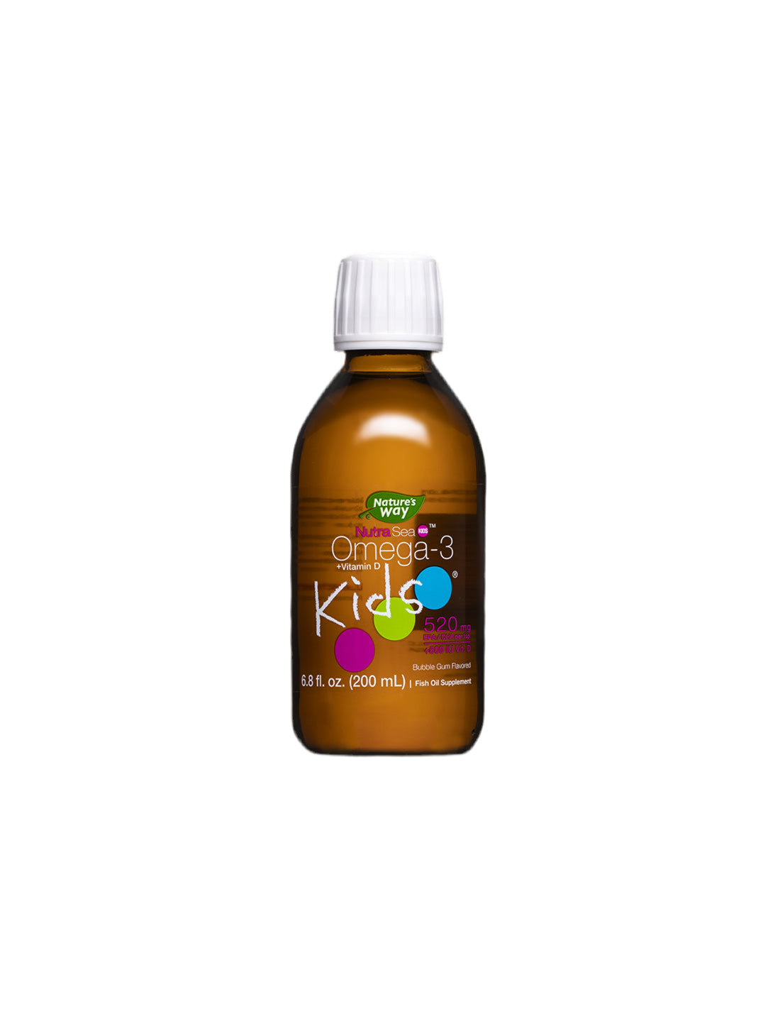 Omega-3 + Vitamin D3 für Kinder – NutraSea Kids – Hochverdauliche Flüssigformel, 200 ml, mit Kaugummigeschmack