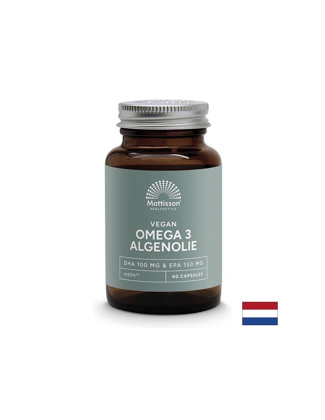 Veganes Omega-3 aus Algen – Unterstützung der Herz- und Gehirnfunktion, EPA 150 mg, DHA 100 mg, 60 Kapseln