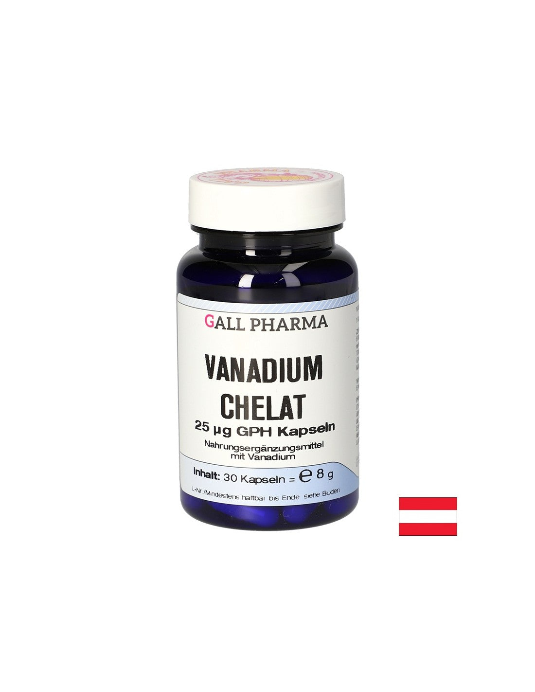 Unterstützt den normalen Glukosestoffwechsel – Vanadium (Chelat), 30 Kapseln