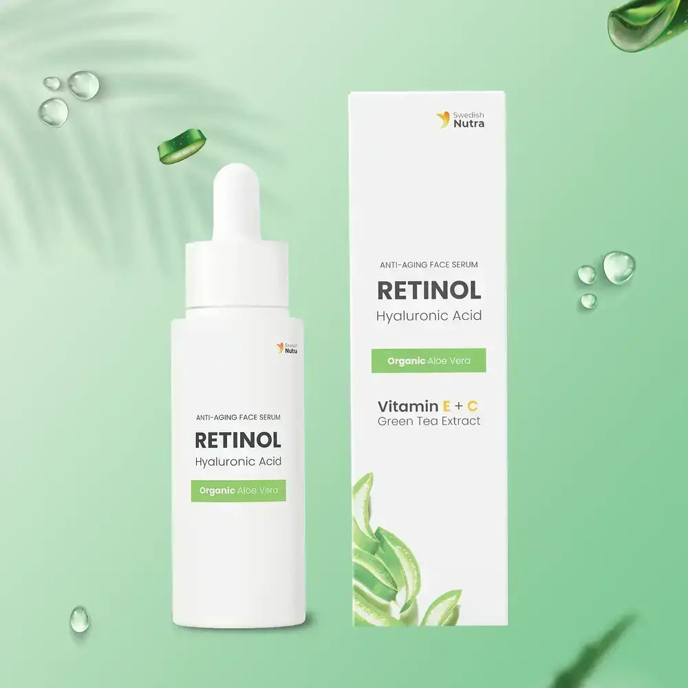 Gesichtsserum mit Retinol, Hyaluron und Kollagen, 30 ml <tc>Swedish Nutra</tc>