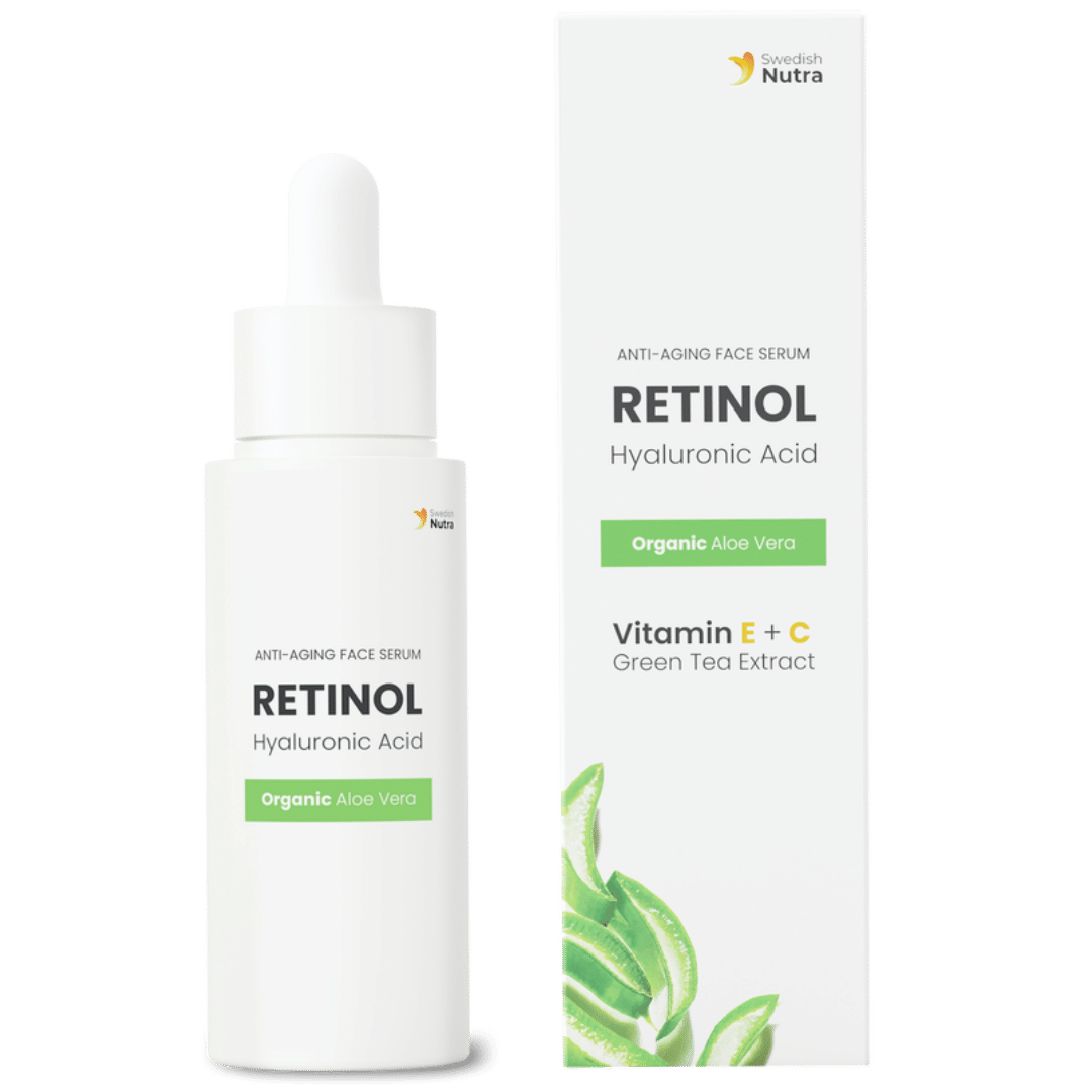 Gesichtsserum mit Retinol, Hyaluron und Kollagen, 30 ml <tc>Swedish Nutra</tc>