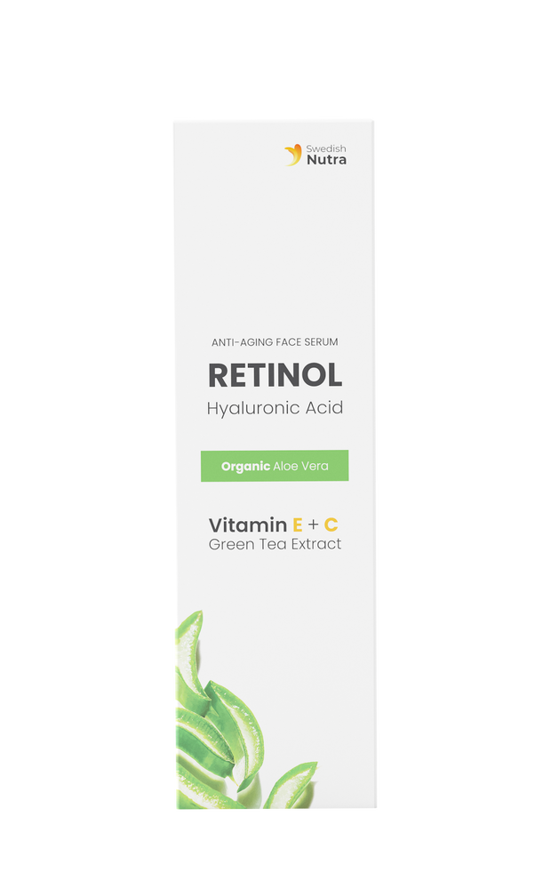 Gesichtsserum mit Retinol, Hyaluron und Kollagen, 30 ml <tc>Swedish Nutra</tc>