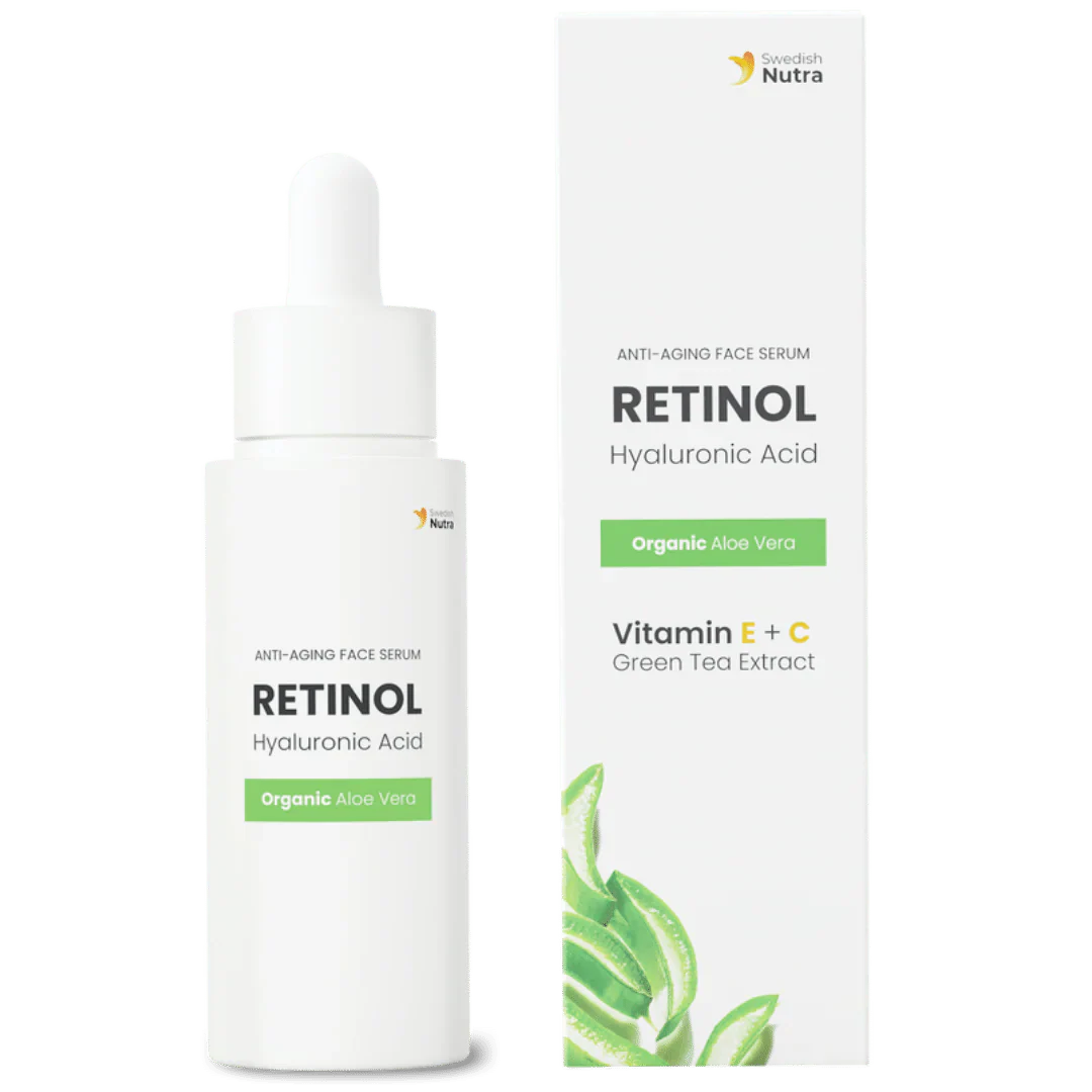 Gesichtsserum mit Retinol, Hyaluron und Kollagen, 30 ml <tc>Swedish Nutra</tc>