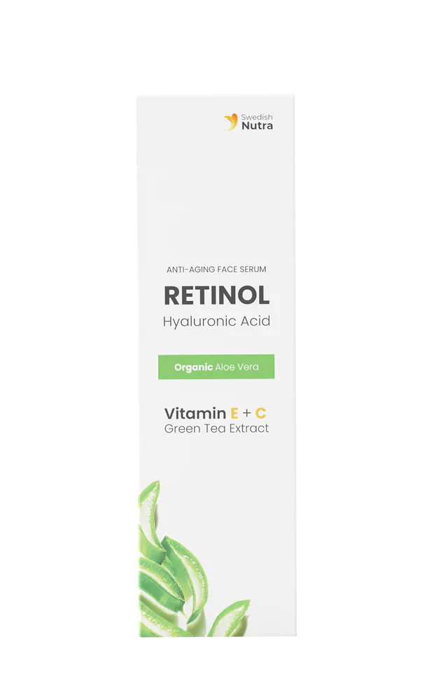 Gesichtsserum mit Retinol, Hyaluron und Kollagen, 30 ml <tc>Swedish Nutra</tc>
