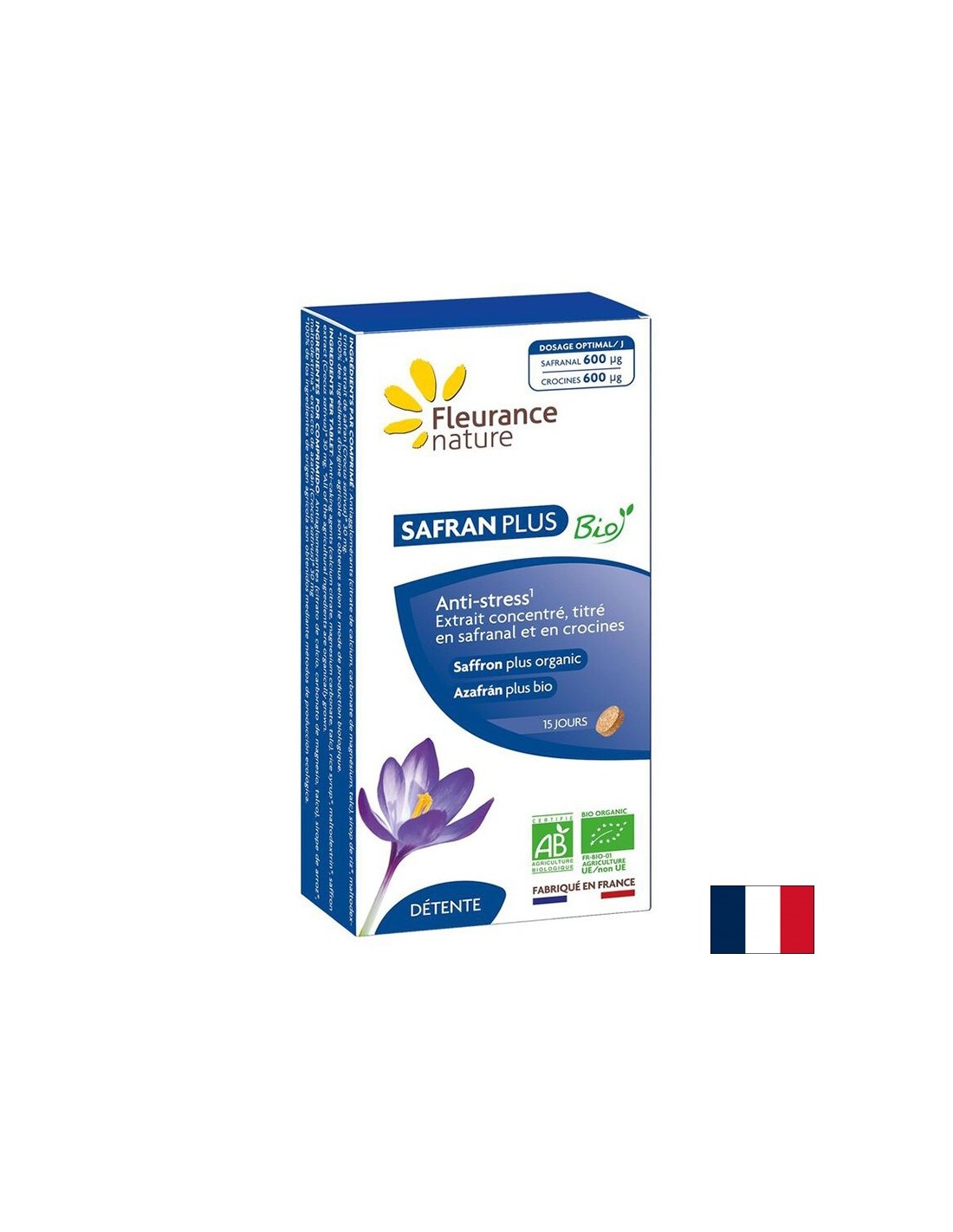Stress und gute Laune – Safran Bio, 30 mg x 15 Tabletten