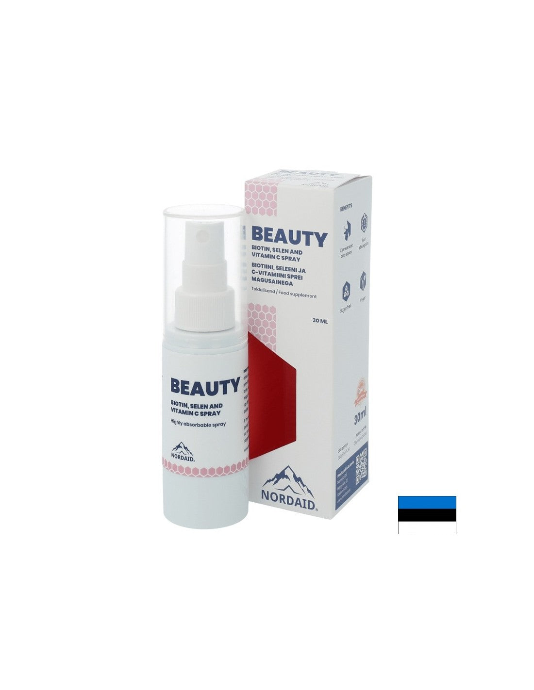 Schönheitsformel mit Biotin, Selen und Vitamin C – Haare, Haut und Nägel – Mundspray, 30 ml, 200 Sprühstöße