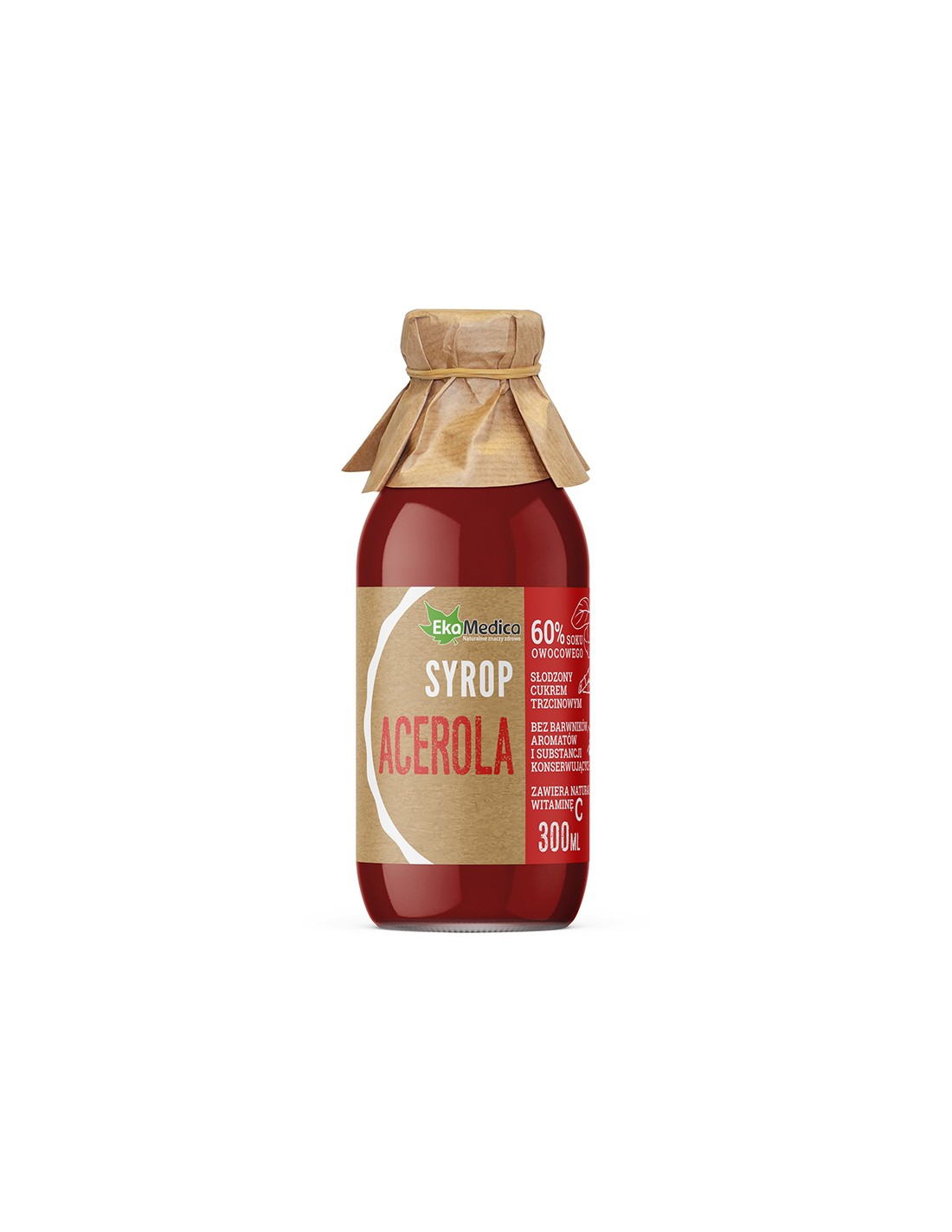 Acerolasirup + natürliches Vitamin C, 300 ml, 7 oder 15 Dosen