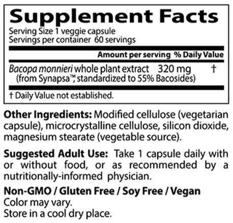 Bacopa mit Synapsa 320 mg - 60 Kapseln