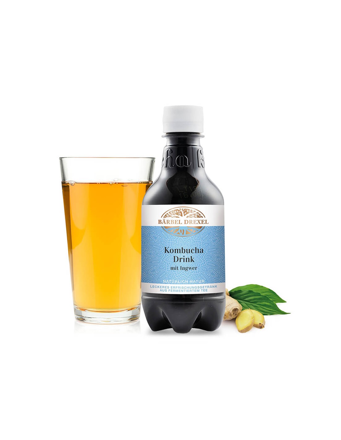Kombucha- und Ingwersaft – Gesundheit für Magen, Leber und Herz-Kreislauf-System, 330 ml.