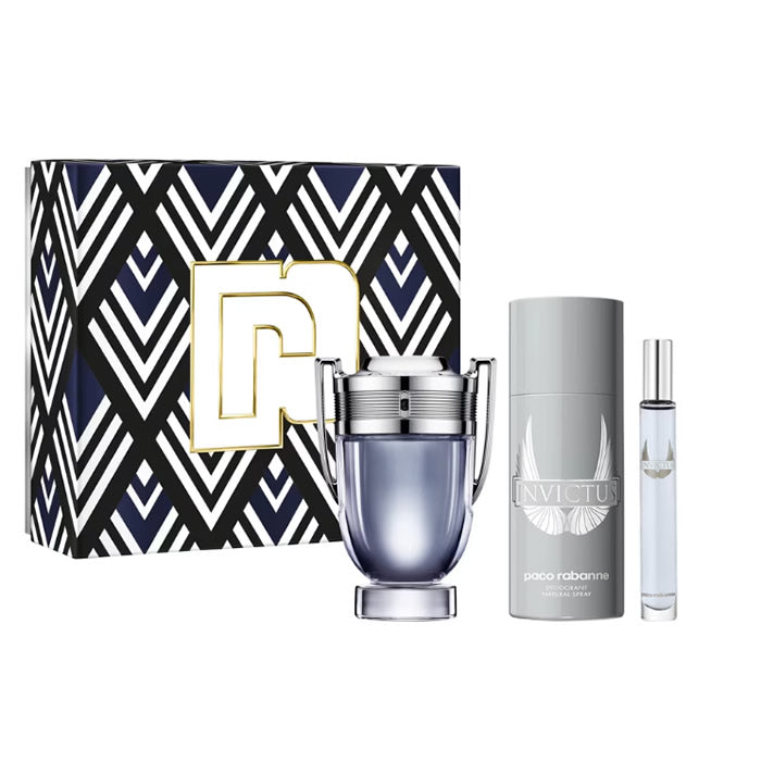 <tc>PACO RABANNE</tc> Invictus Eau de Toilette Spray 100ml Set 3 Stück