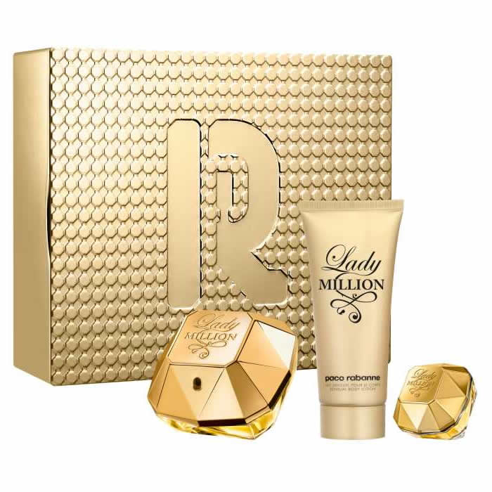 <tc>PACO RABANNE</tc> Lady Million Eau de Parfum Spray 80 ml Set 3 Stück