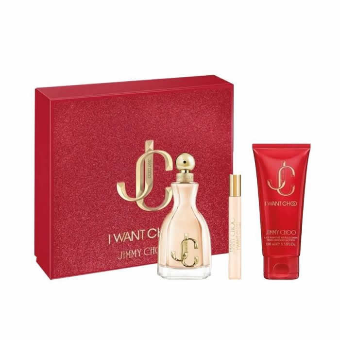<tc>JIMMY CHOO</tc> I Want Choo Eau De Parfum Spray 100ml Set 3 Stück