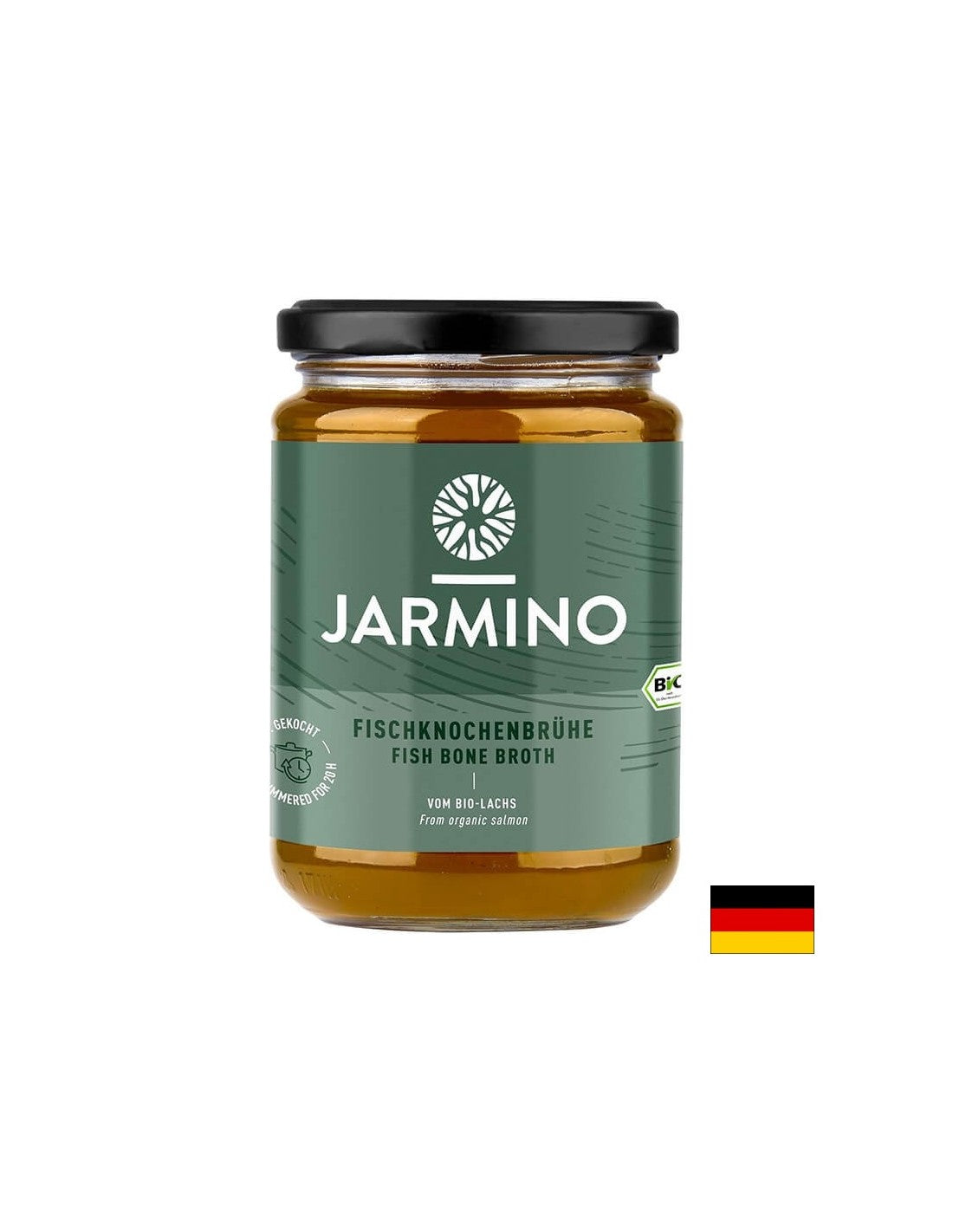 Fischgrätenbrühe BIO – (Mit Gewürzen, Gemüse und Steinsalz), 350 ml