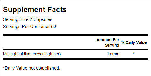 Maca 500 mg – 100 Kapseln