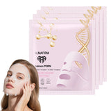 Koreanische Gesichtsmaske mit Lachs-DNA, Peptiden, Kollagen, Panthenol und Niacinamid – 4 Stück in einer Box