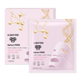 Koreanische Gesichtsmaske mit Lachs-DNA, Peptiden, Kollagen, Panthenol und Niacinamid – 4 Stück in einer Box