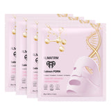 Koreanische Gesichtsmaske mit Lachs-DNA, Peptiden, Kollagen, Panthenol und Niacinamid – 4 Stück in einer Box